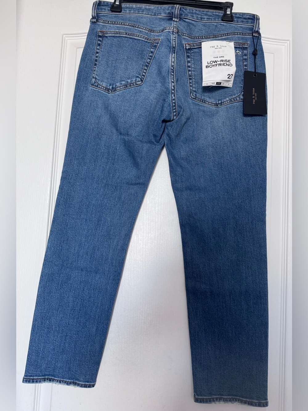 NWT Rag & Bone Dre Low-Rise Stretch Boyfriend Jeans - Julienne; Size 27 - Picture 7 of 16
